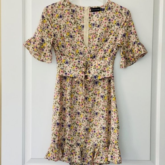 Dresses | White Floral Corset Swing Dress